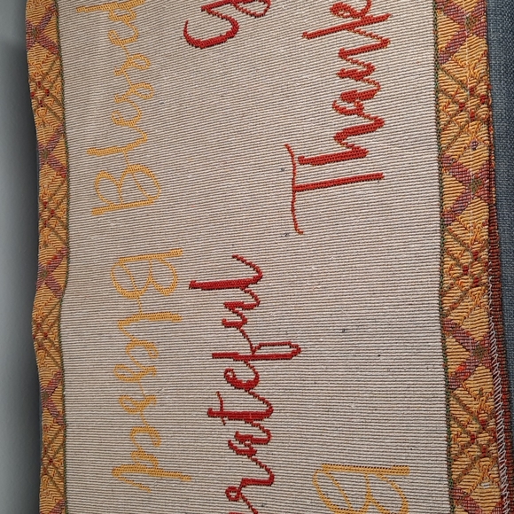 Fall Thanksgiving Farmhouse Dining Table Runner 72" Harvest Grateful Blessed - Picture 4 of 7